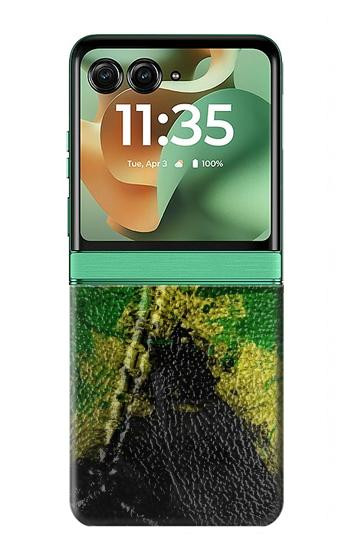 S3319 Jamaica Flag Vintage Football Graphic Hülle Schutzhülle Taschen für Motorola Razr 70+,60+, Razr+ (2026, 2025, 2024)