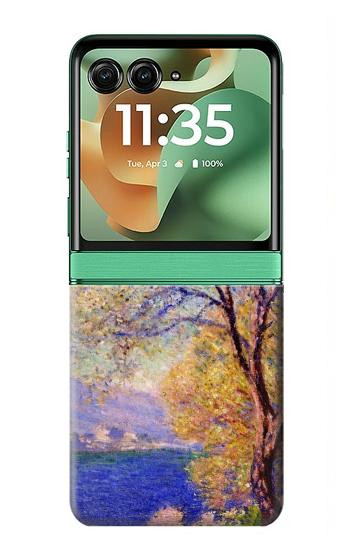 S3339 Claude Monet Antibes Seen from the Salis Gardens Hülle Schutzhülle Taschen für Motorola Razr 70+,60+, Razr+ (2026, 2025, 2024)