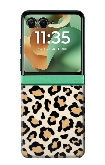 S3374 Fashionable Leopard Seamless Pattern Hülle Schutzhülle Taschen für Motorola Razr 70+,60+, Razr+ (2026, 2025, 2024)