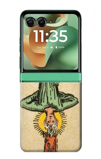 S3377 Tarot Card Hanged Man Hülle Schutzhülle Taschen für Motorola Razr 70+,60+, Razr+ (2026, 2025, 2024)