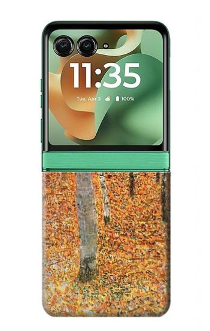 S3380 Gustav Klimt Birch Forest Hülle Schutzhülle Taschen für Motorola Razr 60, Razr 2025