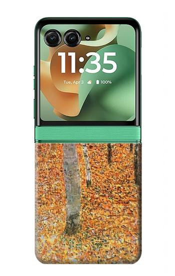 S3380 Gustav Klimt Birch Forest Hülle Schutzhülle Taschen für Motorola Razr 70+,60+, Razr+ (2026, 2025, 2024)
