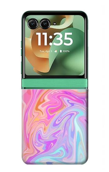 S3444 Digital Art Colorful Liquid Hülle Schutzhülle Taschen für Motorola Razr 70+,60+, Razr+ (2026, 2025, 2024)