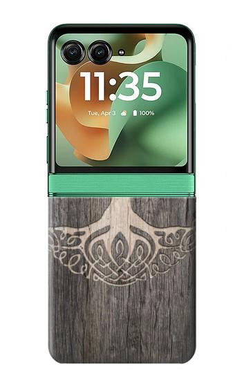 S3591 Viking Tree of Life Symbol Hülle Schutzhülle Taschen für Motorola Razr 70+,60+, Razr+ (2026, 2025, 2024)