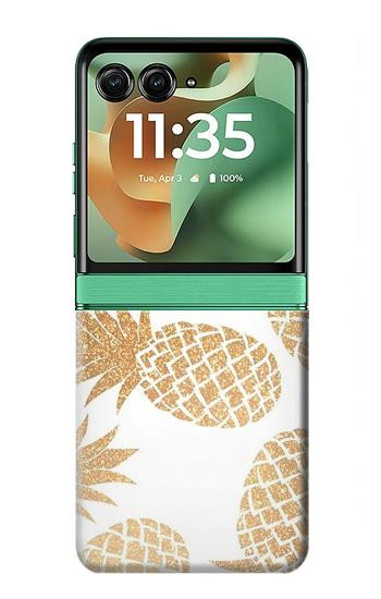 S3718 Seamless Pineapple Hülle Schutzhülle Taschen für Motorola Razr 70+,60+, Razr+ (2026, 2025, 2024)