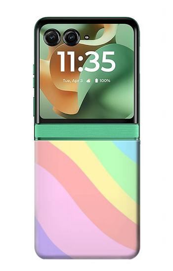 S3810 Pastel Unicorn Summer Wave Hülle Schutzhülle Taschen für Motorola Razr 70+,60+, Razr+ (2026, 2025, 2024)