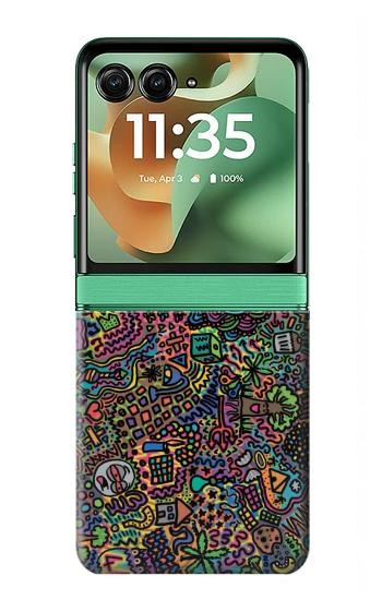 S3815 Psychedelic Art Hülle Schutzhülle Taschen für Motorola Razr 70+,60+, Razr+ (2026, 2025, 2024)