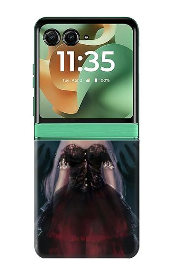 S3847 Lilith Devil Bride Gothic Girl Skull Grim Reaper Hülle Schutzhülle Taschen für Motorola Razr 70+,60+, Razr+ (2026, 2025, 2024)
