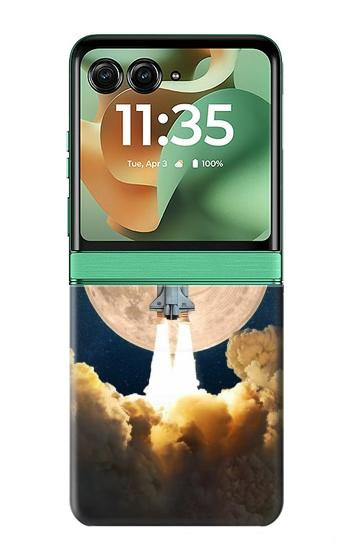 S3859 Bitcoin to the Moon Hülle Schutzhülle Taschen für Motorola Razr 70+,60+, Razr+ (2026, 2025, 2024)