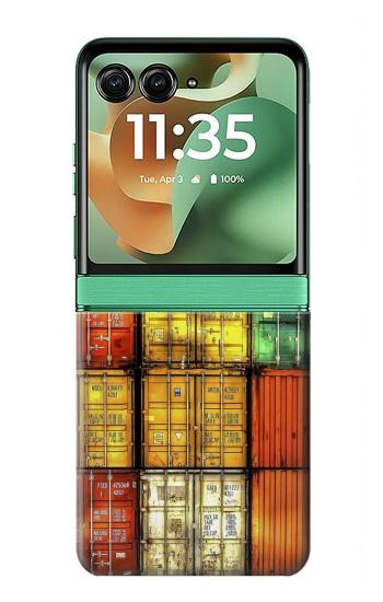 S3861 Colorful Container Block Hülle Schutzhülle Taschen für Motorola Razr 70+,60+, Razr+ (2026, 2025, 2024)