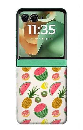 S3883 Fruit Pattern Hülle Schutzhülle Taschen für Motorola Razr 70+,60+, Razr+ (2026, 2025, 2024)