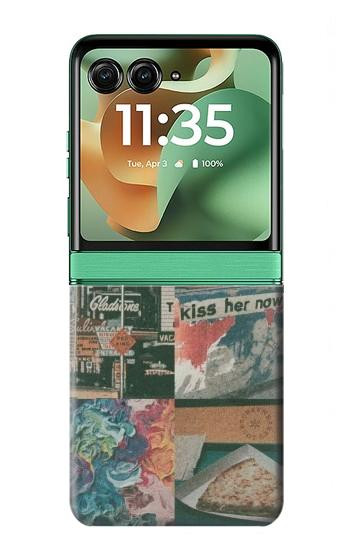 S3909 Vintage Poster Hülle Schutzhülle Taschen für Motorola Razr 70+,60+, Razr+ (2026, 2025, 2024)
