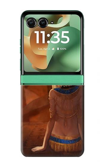 S3919 Egyptian Queen Cleopatra Anubis Hülle Schutzhülle Taschen für Motorola Razr 70+,60+, Razr+ (2026, 2025, 2024)
