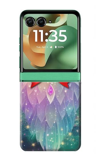 S3934 Fantasy Nerd Owl Hülle Schutzhülle Taschen für Motorola Razr 70+,60+, Razr+ (2026, 2025, 2024)