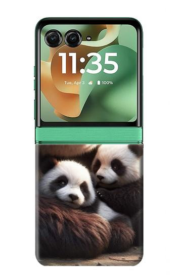 S4008 Panda Family Hülle Schutzhülle Taschen für Motorola Razr 70+,60+, Razr+ (2026, 2025, 2024)
