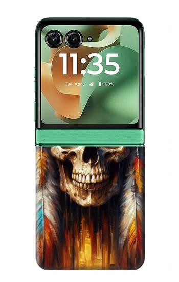 S4016 Native Skull Hülle Schutzhülle Taschen für Motorola Razr 70+,60+, Razr+ (2026, 2025, 2024)