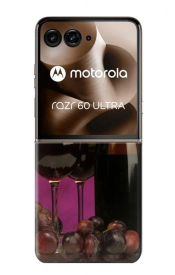 S0910 Red Wine Hülle Schutzhülle Taschen für Motorola Razr 60 Ultra, Razr Ultra 2025