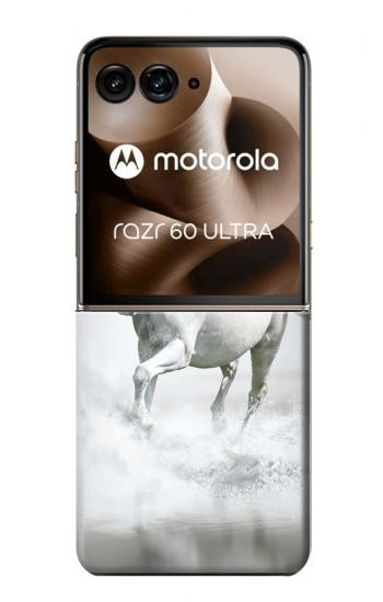 S0932 White Horse Hülle Schutzhülle Taschen für Motorola Razr 70 Ultra, 60 Ultra, 50 Ultra, Ultra 2026, Ultra 2025