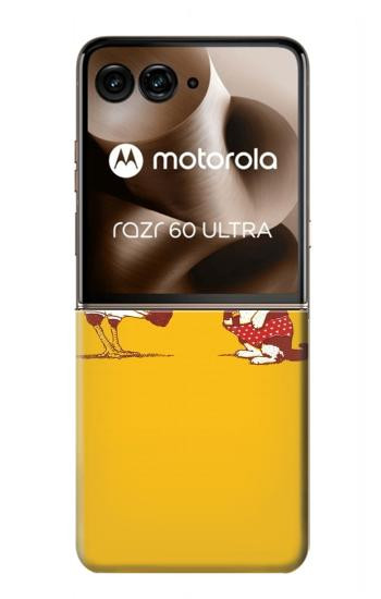 S1093 Rooster and Cat Joke Hülle Schutzhülle Taschen für Motorola Razr 70 Ultra, 60 Ultra, 50 Ultra, Ultra 2026, Ultra 2025
