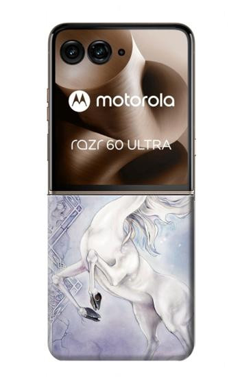 S1134 White Horse Unicorn Hülle Schutzhülle Taschen für Motorola Razr 70 Ultra, 60 Ultra, 50 Ultra, Ultra 2026, Ultra 2025