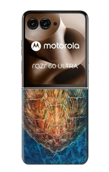 S1249 Blue Sea Turtle Hülle Schutzhülle Taschen für Motorola Razr 60 Ultra, Razr Ultra 2025