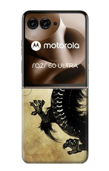 S1482 Black Dragon Painting Hülle Schutzhülle Taschen für Motorola Razr 70 Ultra, 60 Ultra, 50 Ultra, Ultra 2026, Ultra 2025