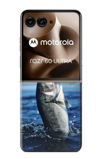 S1594 Bass Fishing Hülle Schutzhülle Taschen für Motorola Razr 60 Ultra, Razr Ultra 2025