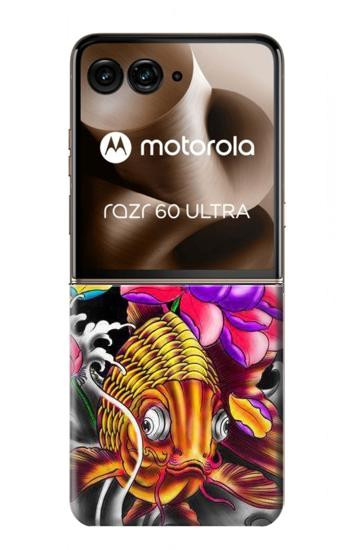 S1630 Fish Japanese Oriental Tattoo Hülle Schutzhülle Taschen für Motorola Razr 60 Ultra, Razr Ultra 2025