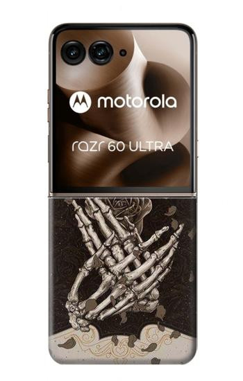 S1676 Skull Rose Hülle Schutzhülle Taschen für Motorola Razr 70 Ultra, 60 Ultra, 50 Ultra, Ultra 2026, Ultra 2025