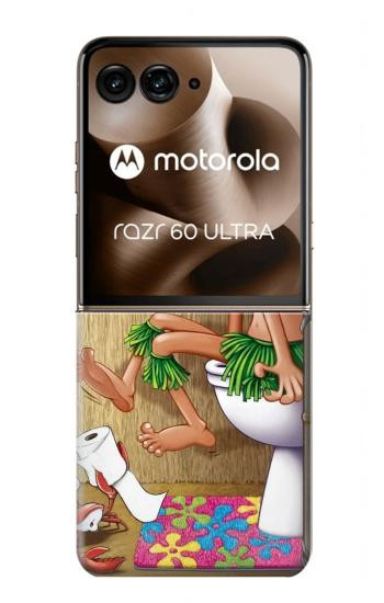 S1702 Tiki Man Toilet Hülle Schutzhülle Taschen für Motorola Razr 60 Ultra, Razr Ultra 2025