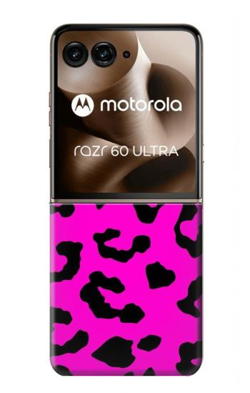 S1850 Pink Leopard Pattern Hülle Schutzhülle Taschen für Motorola Razr 70 Ultra, 60 Ultra, 50 Ultra, Ultra 2026, Ultra 2025