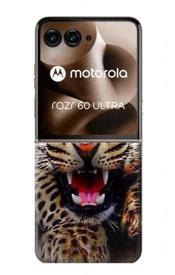 S1932 Blue Eyed Leopard Hülle Schutzhülle Taschen für Motorola Razr 60 Ultra, Razr Ultra 2025