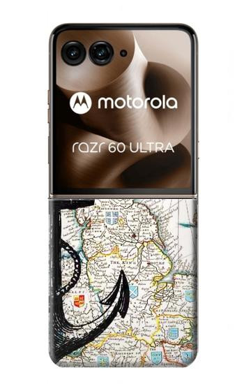 S1962 Nautical Chart Hülle Schutzhülle Taschen für Motorola Razr 60 Ultra, Razr Ultra 2025