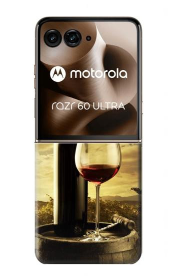 S2042 A Grape Vineyard Grapes Bottle Red Wine Hülle Schutzhülle Taschen für Motorola Razr 70 Ultra, 60 Ultra, 50 Ultra, Ultra 2026, Ultra 2025