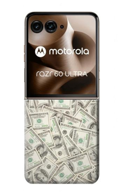 S2077 Money Dollar Banknotes Hülle Schutzhülle Taschen für Motorola Razr 60 Ultra, Razr Ultra 2025