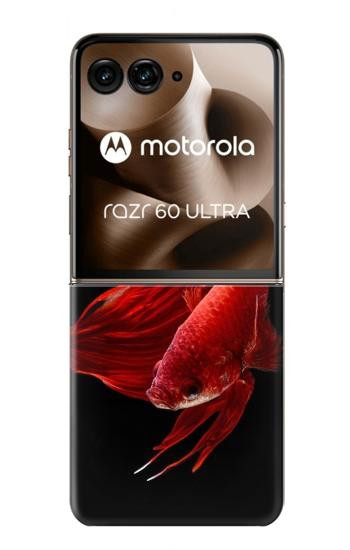 S2092 Red Siamese Fighting Fish Hülle Schutzhülle Taschen für Motorola Razr 60 Ultra, Razr Ultra 2025