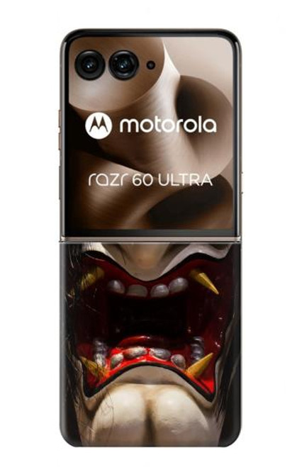 S2112 Hannya Demon Mask Hülle Schutzhülle Taschen für Motorola Razr 60 Ultra, Razr Ultra 2025