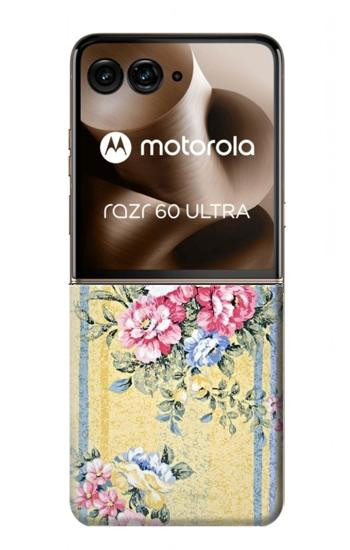 S2229 Vintage Flowers Hülle Schutzhülle Taschen für Motorola Razr 70 Ultra, 60 Ultra, 50 Ultra, Ultra 2026, Ultra 2025