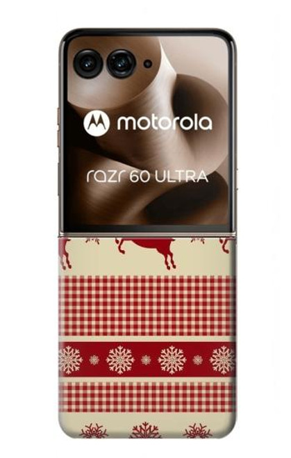 S2310 Christmas Snow Reindeers Hülle Schutzhülle Taschen für Motorola Razr 60 Ultra, Razr Ultra 2025