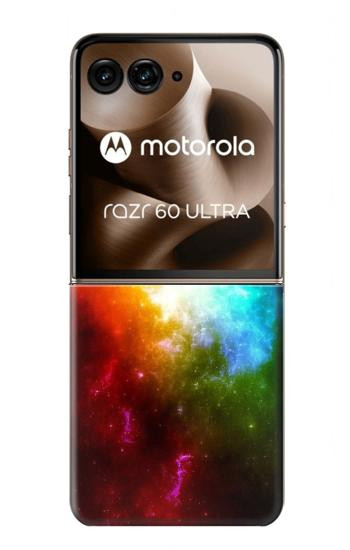 S2312 Colorful Rainbow Space Galaxy Hülle Schutzhülle Taschen für Motorola Razr 60 Ultra, Razr Ultra 2025