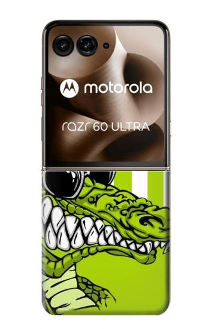 S2323 Funny Green Alligator Crocodile Hülle Schutzhülle Taschen für Motorola Razr 60 Ultra, Razr Ultra 2025