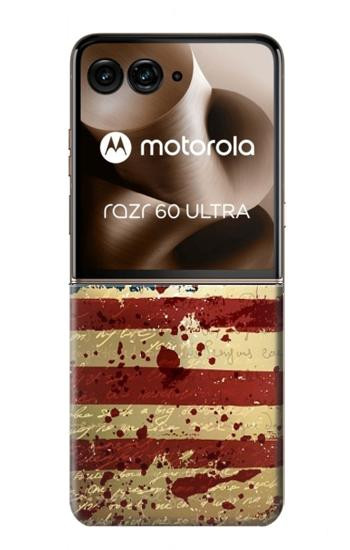 S2349 Old American Flag Hülle Schutzhülle Taschen für Motorola Razr 70 Ultra, 60 Ultra, 50 Ultra, Ultra 2026, Ultra 2025