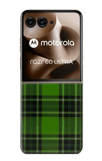 S2373 Tartan Green Pattern Hülle Schutzhülle Taschen für Motorola Razr 70 Ultra, 60 Ultra, 50 Ultra, Ultra 2026, Ultra 2025