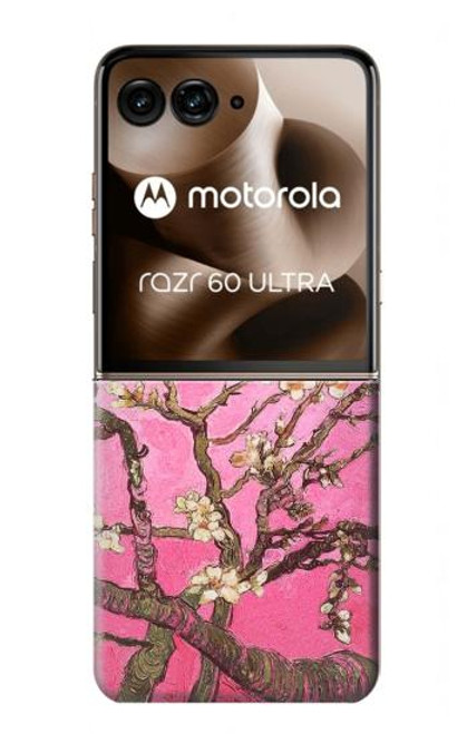 S2449 Pink Blossoming Almond Tree Van Gogh Hülle Schutzhülle Taschen für Motorola Razr 60 Ultra, Razr Ultra 2025