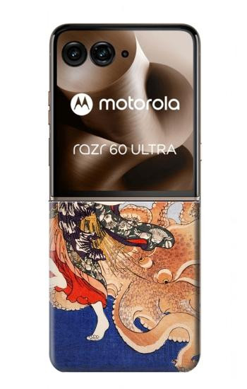 S2496 Japan Art Utagawa Kuniyoshi Tamatori Hülle Schutzhülle Taschen für Motorola Razr 60 Ultra, Razr Ultra 2025