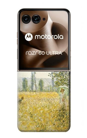 S2682 Claude Monet Fields In Spring Hülle Schutzhülle Taschen für Motorola Razr 60 Ultra, Razr Ultra 2025