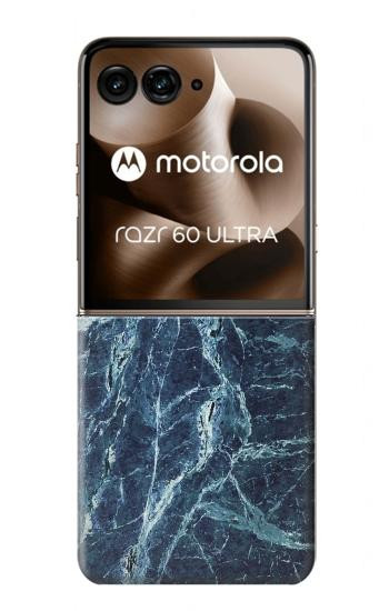 S2799 Light Blue Marble Stone Graphic Printed Hülle Schutzhülle Taschen für Motorola Razr 70 Ultra, 60 Ultra, 50 Ultra, Ultra 2026, Ultra 2025