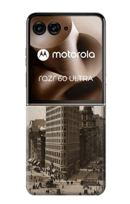 S2832 New York 1903 Flatiron Building Postcard Hülle Schutzhülle Taschen für Motorola Razr 60 Ultra, Razr Ultra 2025