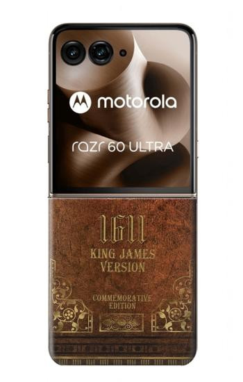 S2890 Holy Bible 1611 King James Version Hülle Schutzhülle Taschen für Motorola Razr 70 Ultra, 60 Ultra, 50 Ultra, Ultra 2026, Ultra 2025