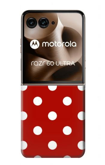 S2951 Red Polka Dots Hülle Schutzhülle Taschen für Motorola Razr 70 Ultra, 60 Ultra, 50 Ultra, Ultra 2026, Ultra 2025